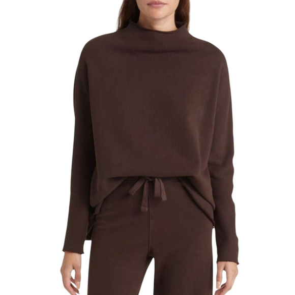 Frank & Eileen Effie Capelet | Funnel Neck Triple Fleece Lounge Top NWT S - Picture 3 of 10